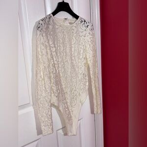 MISHA COLLECTION Lace Bodysuit - Cream
